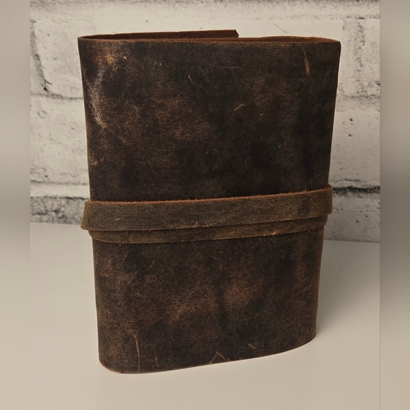 Handmade Leather Journal 5x7 Rustic Wrap Notebook Vintage Style Diary - Picture 10 of 10